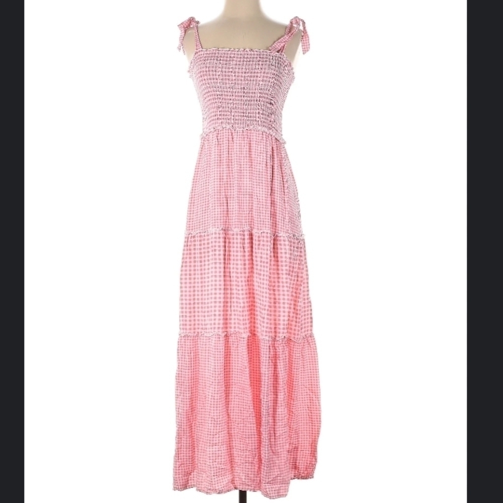Bebop long line maxi dress three tiered